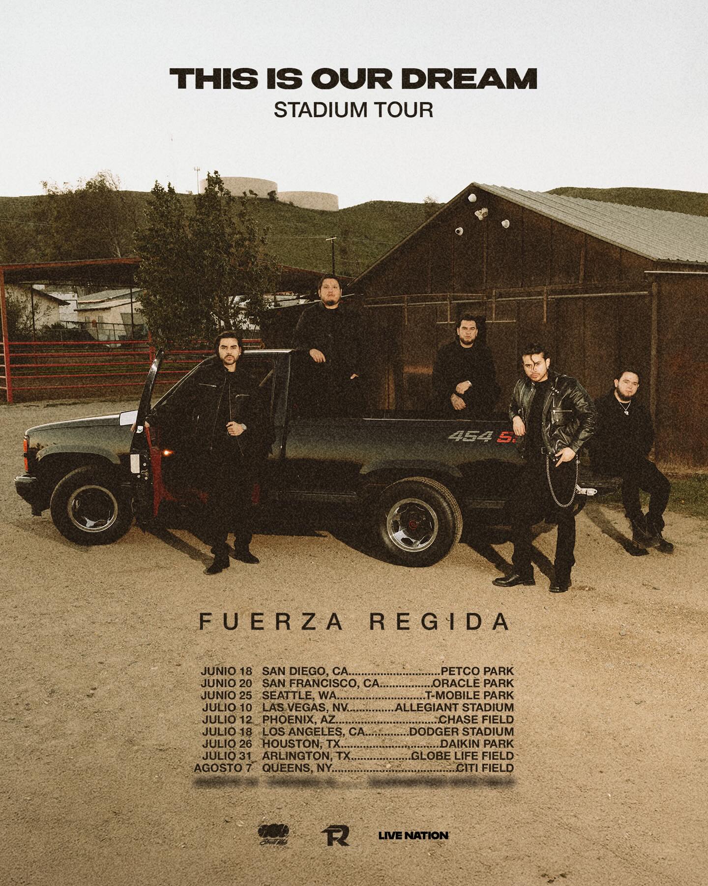 Fuerza Regida This Is Our Dream Stadium Tour Poster 2026